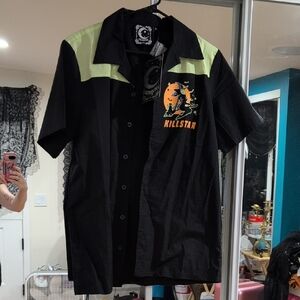 Killstar Men's Black and Green Shirt